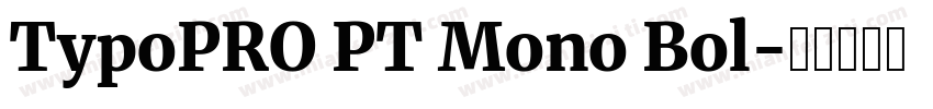 TypoPRO PT Mono Bol字体转换